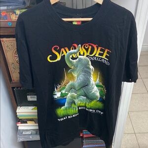 Vintage Black Thailand Elephant Graphic T-Shirt
